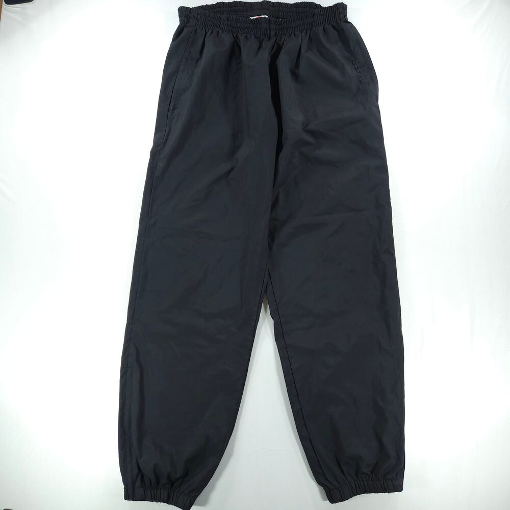 Vintage 90s New Balance Nylon Track Pants Black Jogger Ankle Zip Men's Size L